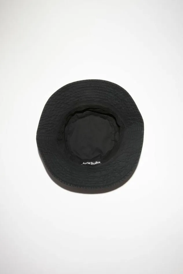 Acne Studios Face Collection Woman Bucket Hat Black
