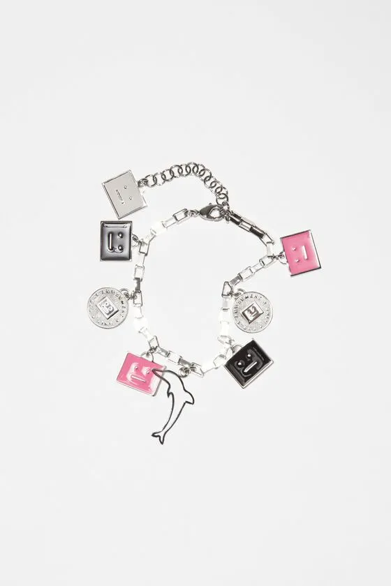 Acne Studios Face Collection Woman Charm Bracelet Silver