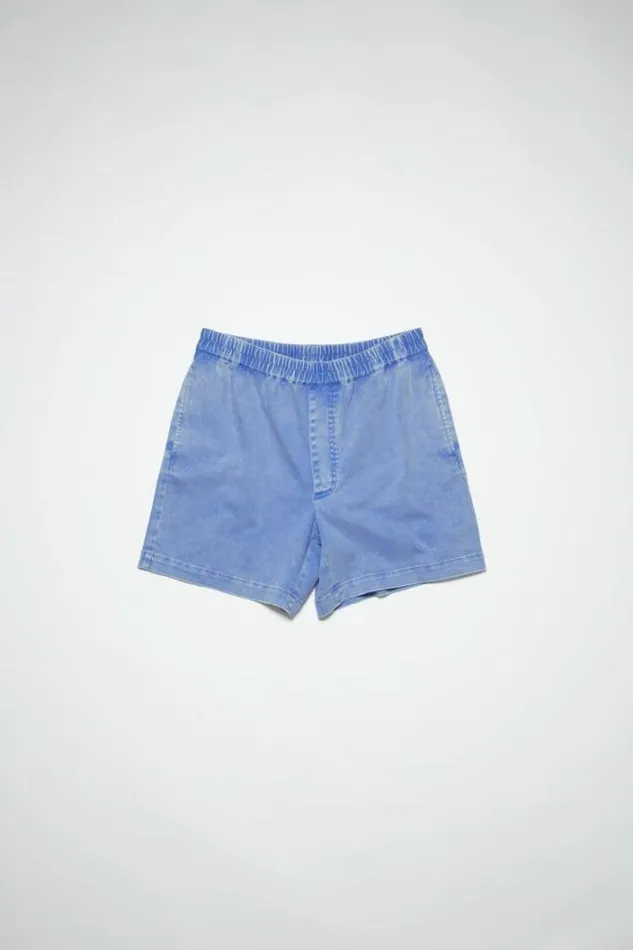 Acne Studios Face Collection Woman Cotton ShortsUnisex Electric Blue
