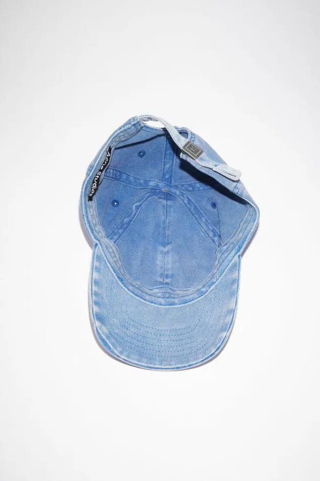 Acne Studios Face Collection Woman Crystal Face Logo Cap Electric Blue