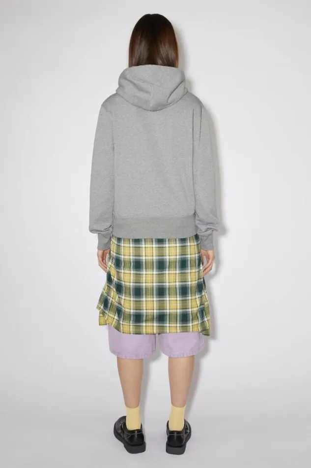 Acne Studios Face Collection Woman Hooded SweatshirtUnisex Light Grey Melange