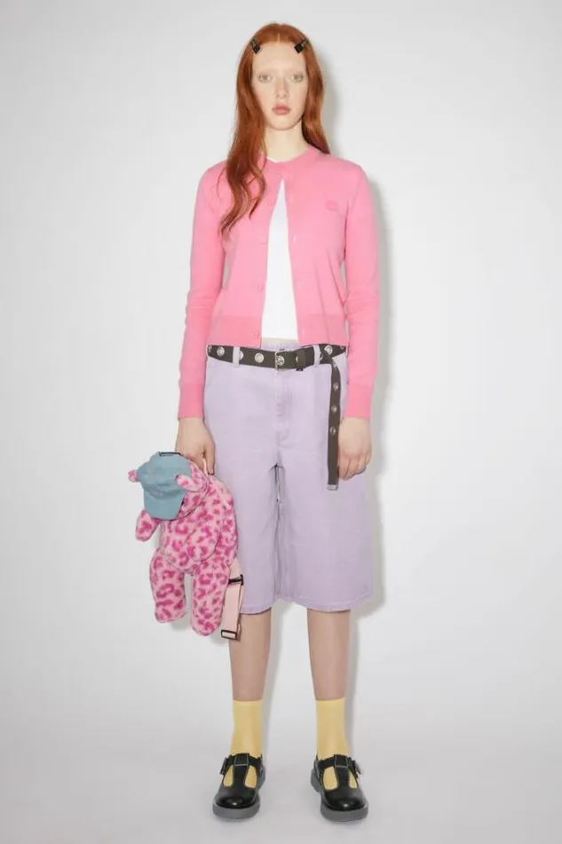 Acne Studios Face Collection Woman Leather Buckle Shoes Black