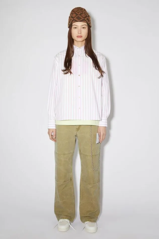 Acne Studios Face Collection Woman Low Top Leather Sneakers WhiteOff White