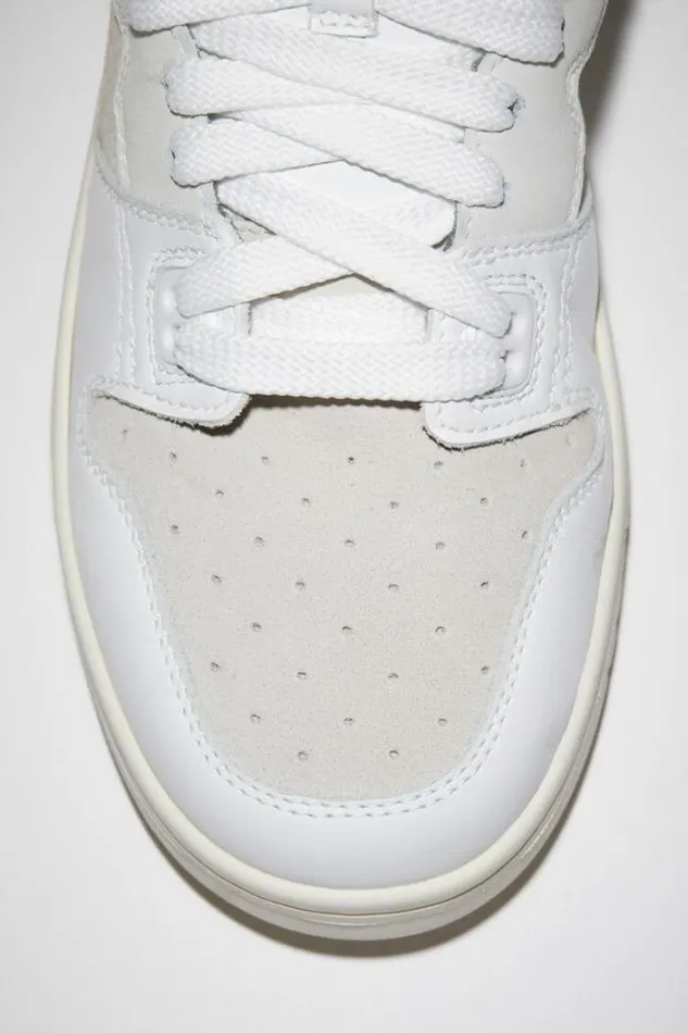 Acne Studios Face Collection Woman Low Top Leather Sneakers WhiteOff White