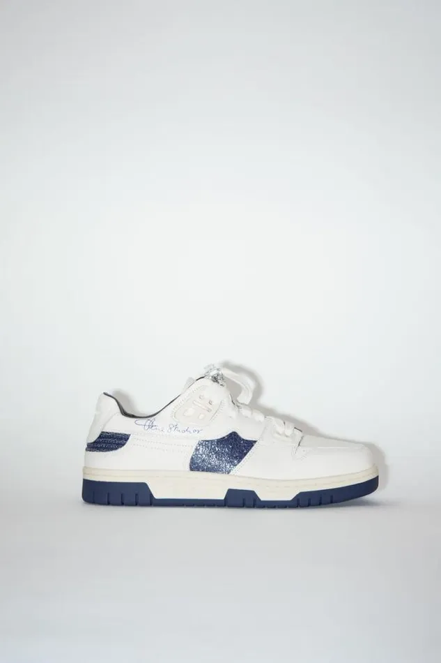 Acne Studios Face Collection Woman Low Top Sneakers WhiteBlue