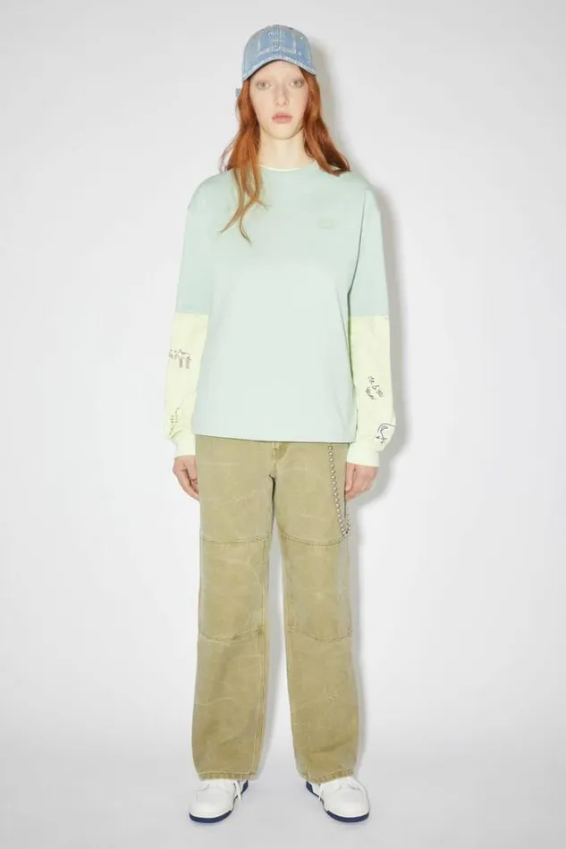 Acne Studios Face Collection Woman Low Top Sneakers WhiteBlue