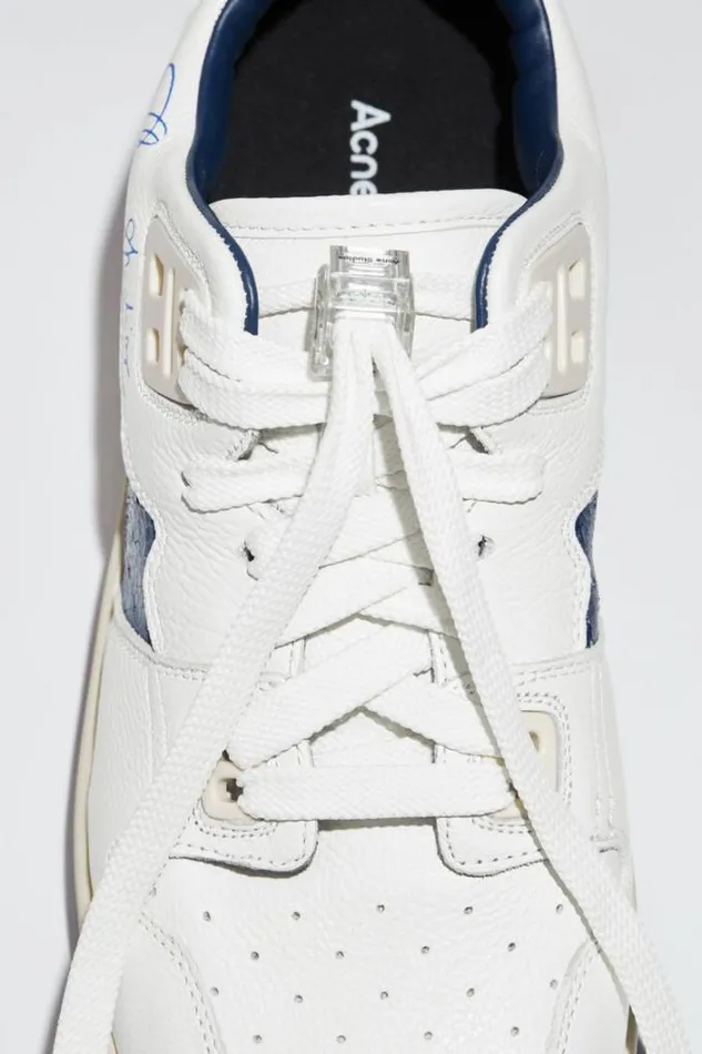 Acne Studios Face Collection Woman Low Top Sneakers WhiteBlue