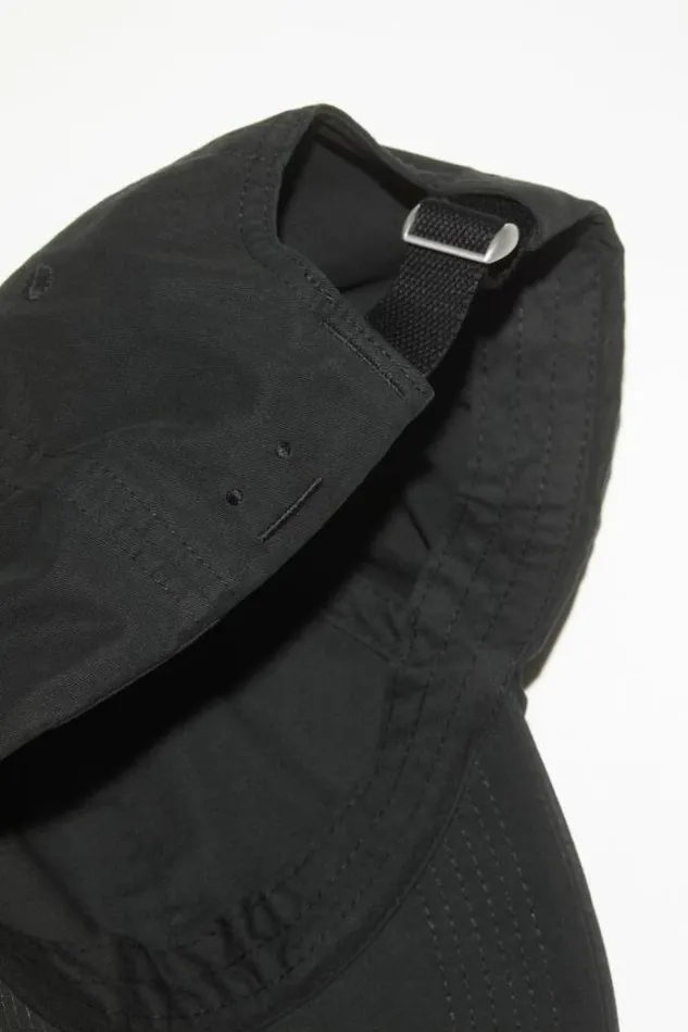 Acne Studios Face Collection Woman Micro Face Baseball Cap Black
