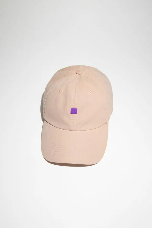 Acne Studios Face Collection Woman Micro Face Baseball Cap Dusty Beige