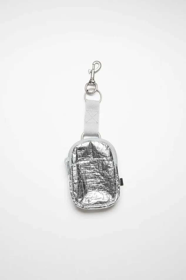 Acne Studios Face Collection Woman Mini Pouch Silver