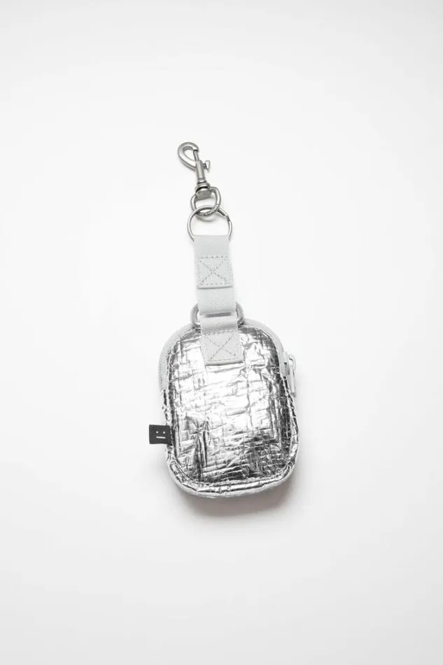 Acne Studios Face Collection Woman Mini Pouch Silver