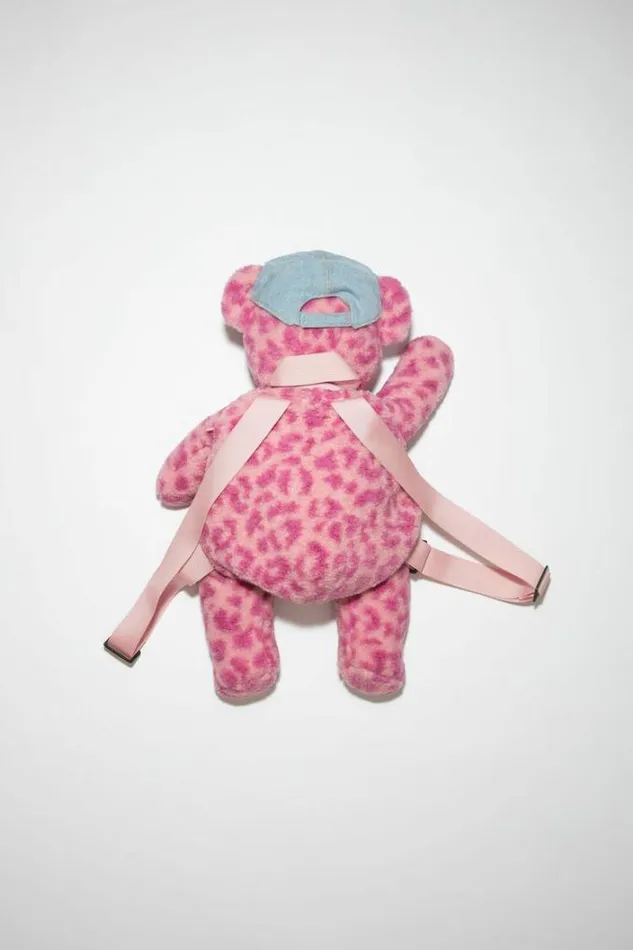 Acne Studios Face Collection Woman Teddy Backpack Pink