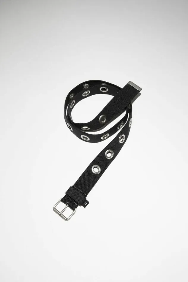 Acne Studios Face Collection Woman Webbing Belt Black