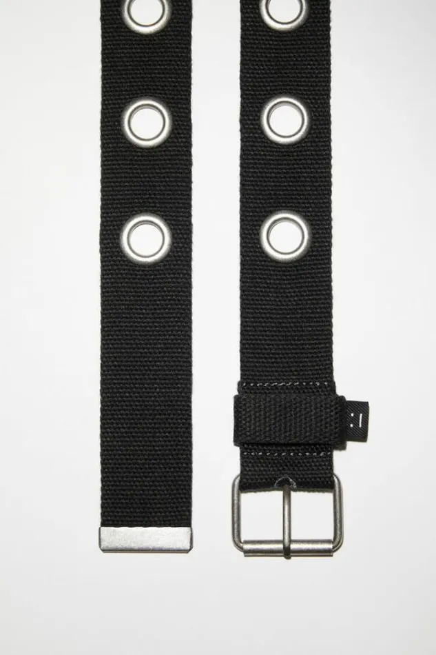 Acne Studios Face Collection Woman Webbing Belt Black
