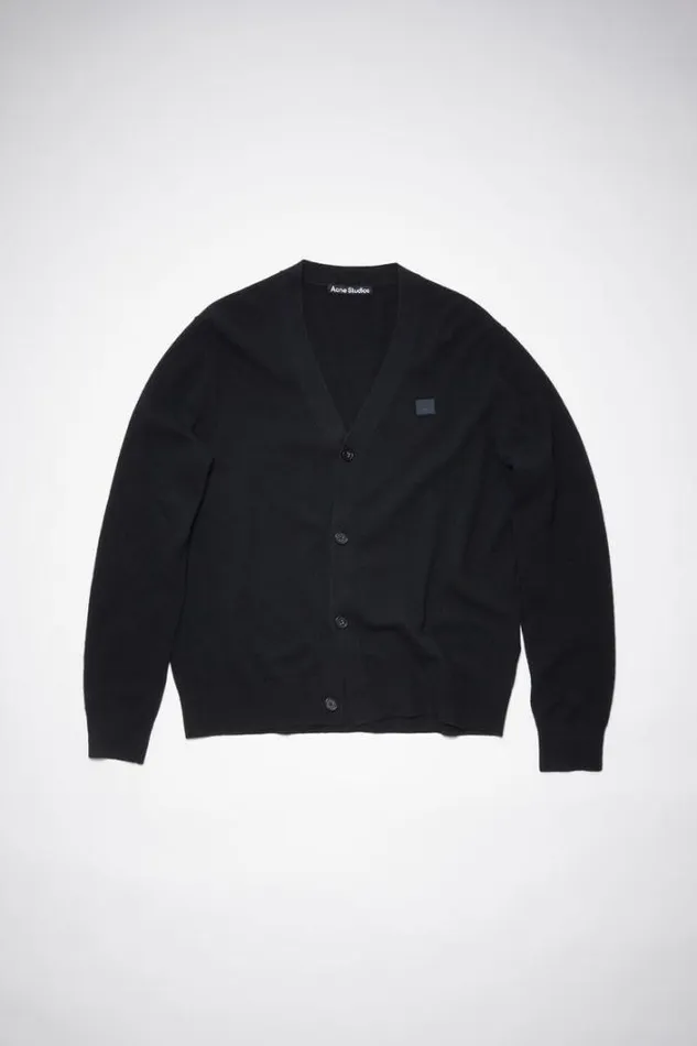 Acne Studios Face Collection Woman Wool CardiganUnisex Black