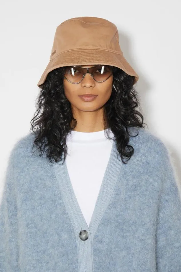 Acne Studios Hats Man Twill Bucket Hat Warm Beige