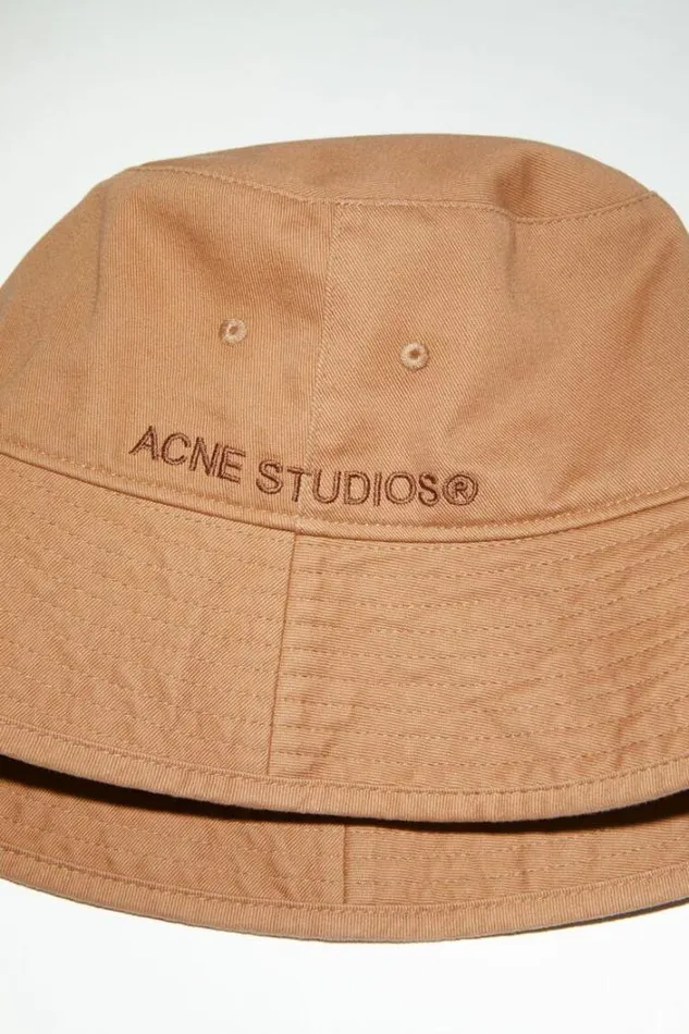 Acne Studios Hats Man Twill Bucket Hat Warm Beige