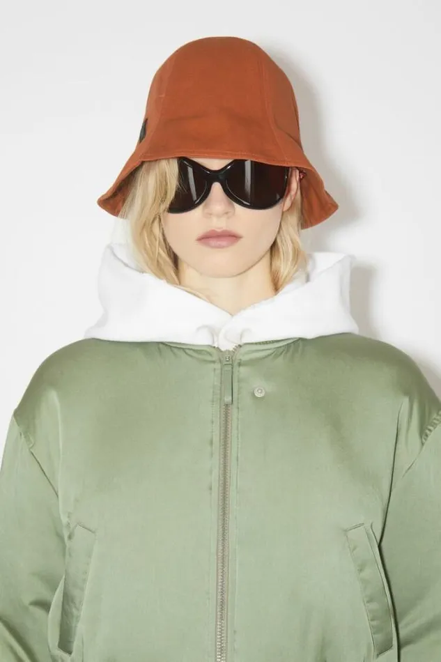 Acne Studios Hats Woman Bucket Hat Rust RedBrown