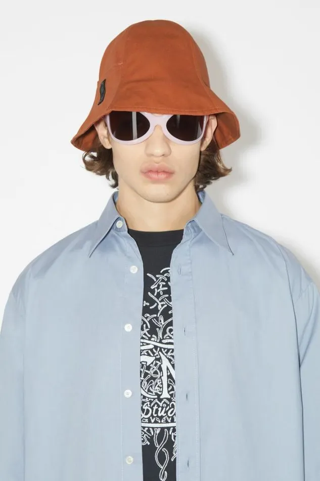 Acne Studios Hats Woman Bucket Hat Rust RedBrown