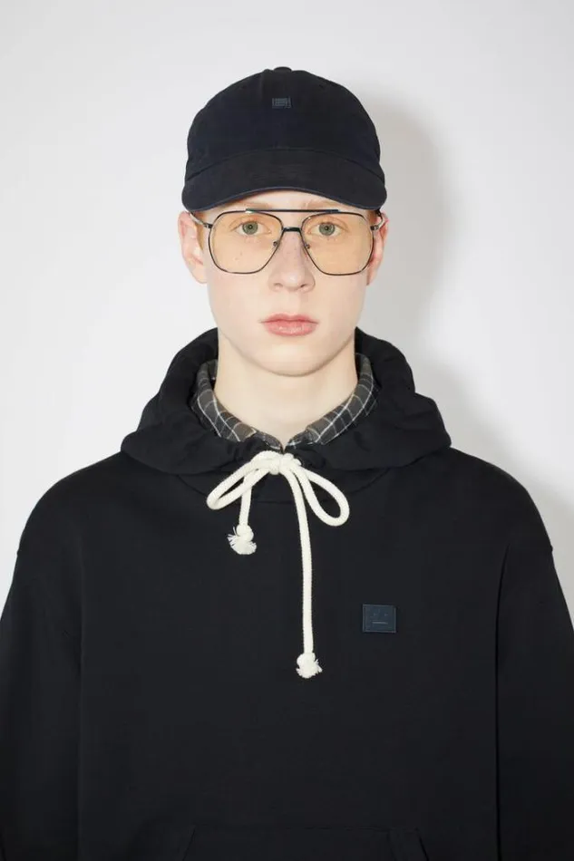 Acne Studios Hats Woman Cotton Baseball Cap Black