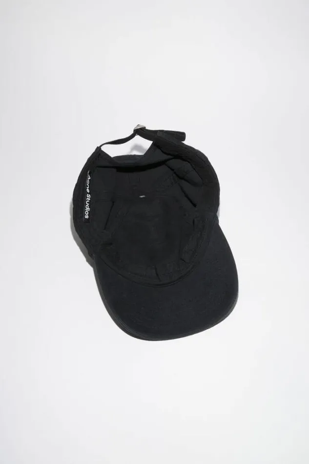 Acne Studios Hats Woman Cotton Baseball Cap Black