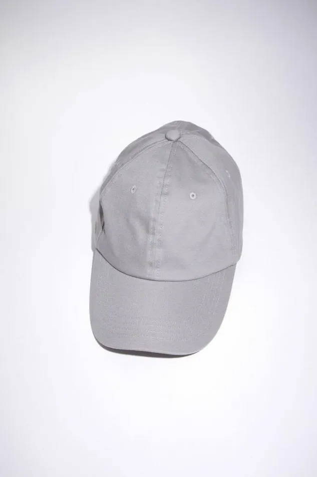 Acne Studios Hats Woman Cotton Baseball Cap GreyKhaki