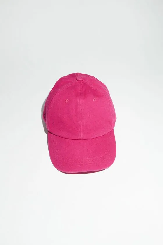 Acne Studios Hats Woman Cotton Baseball Cap Neon Pink