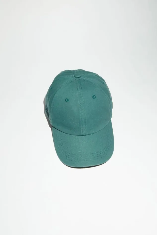 Acne Studios Hats Woman Cotton Baseball Cap Sea Foam Green