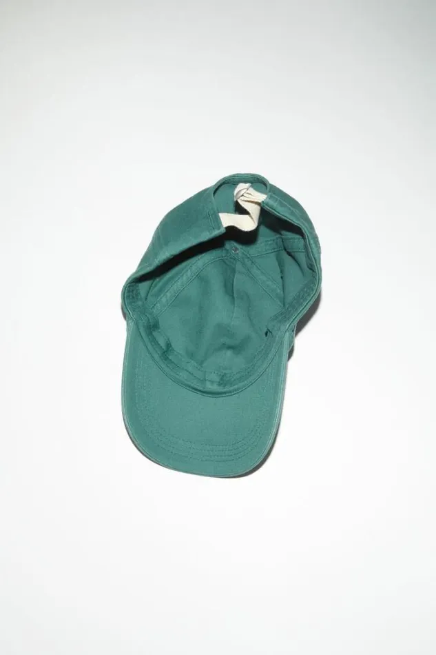 Acne Studios Hats Woman Cotton Baseball Cap Sea Foam Green