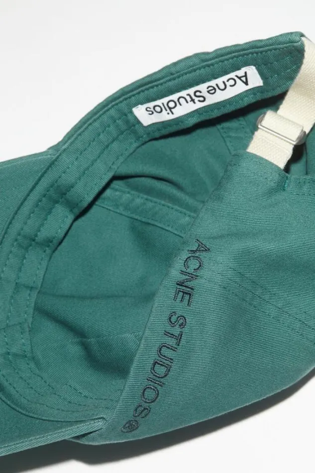 Acne Studios Hats Woman Cotton Baseball Cap Sea Foam Green
