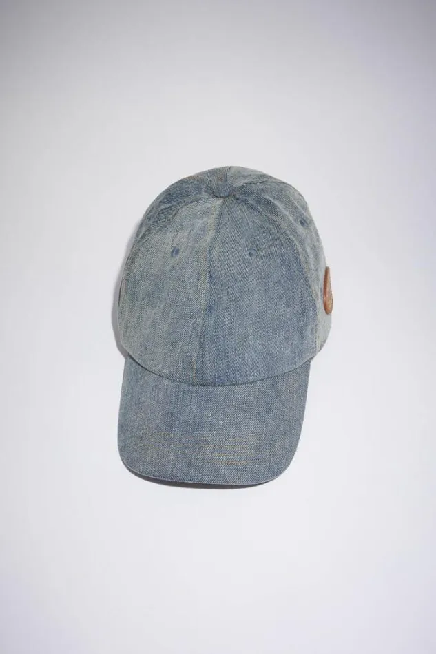 Acne Studios Hats Woman Denim Cap Mid Blue