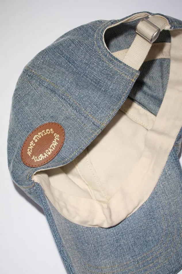Acne Studios Hats Woman Denim Cap Mid Blue