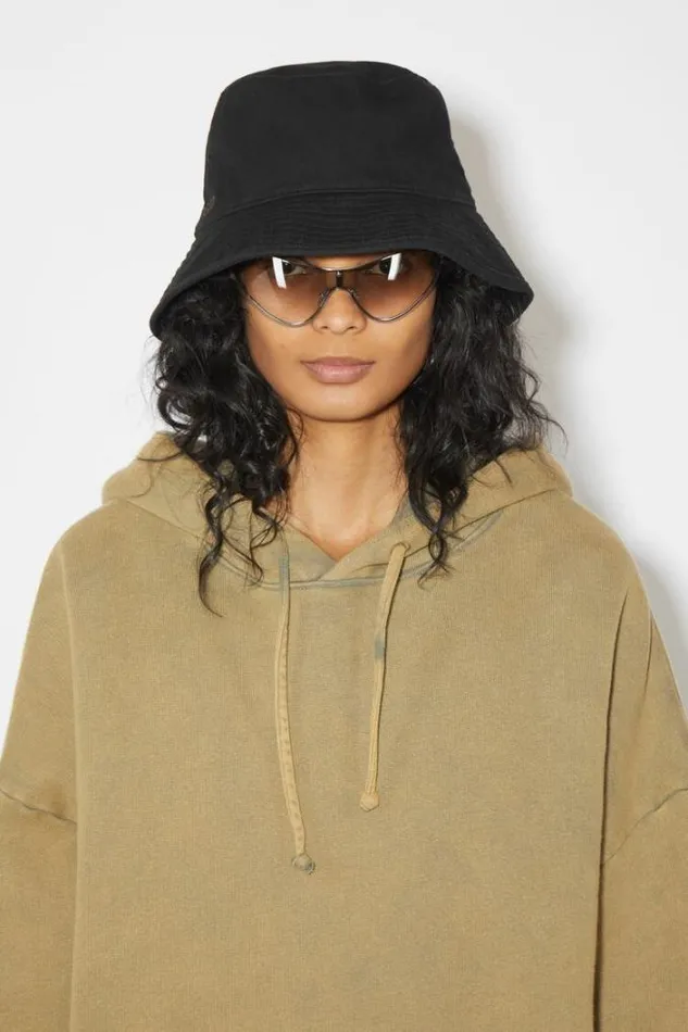 Acne Studios Hats Woman TWILL BUCKET HAT Black