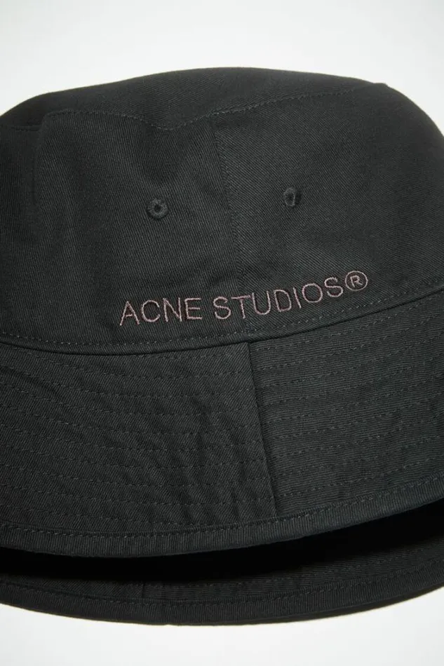 Acne Studios Hats Woman TWILL BUCKET HAT Black