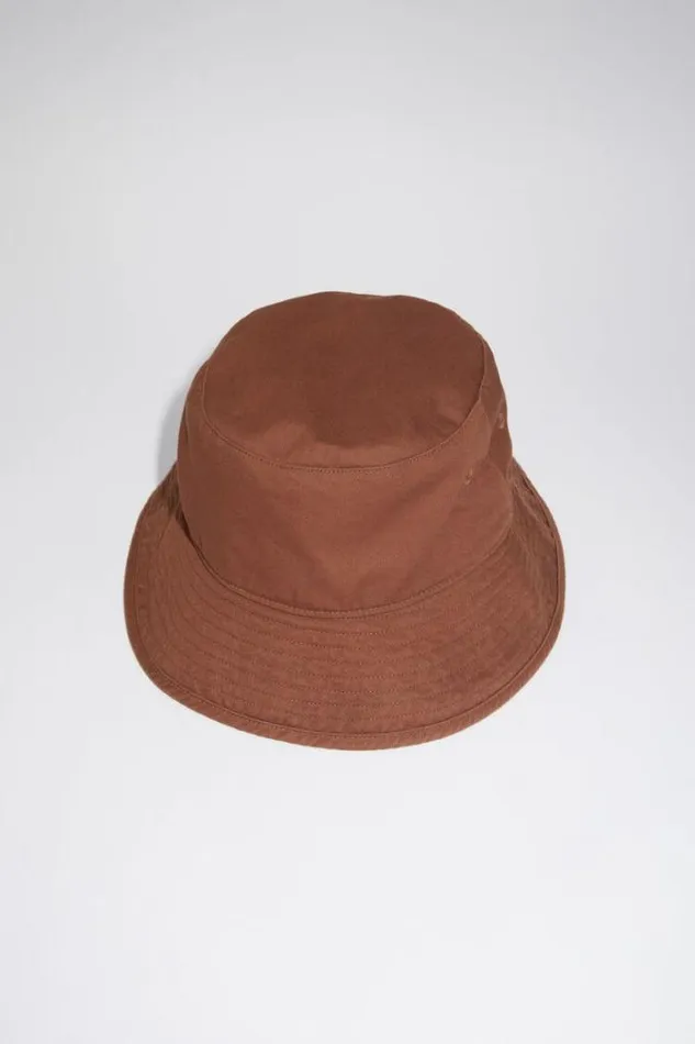 Acne Studios Hats Woman Twill Bucket Hat Brown