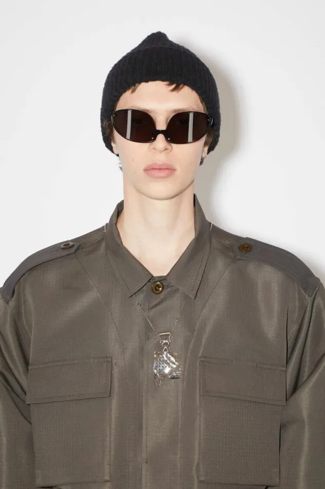 Acne Studios Hats Woman Wool Blend Beanie Black
