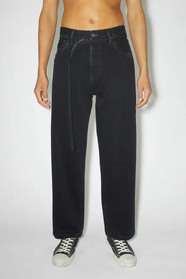 Acne Studios Jeans Man Loose Fit Jeans 1991 BlueBlack