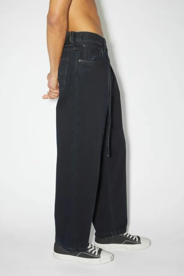 Acne Studios Jeans Man Loose Fit Jeans 1991 BlueBlack