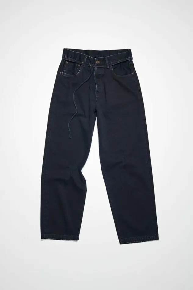 Acne Studios Jeans Man Loose Fit Jeans 1991 BlueBlack