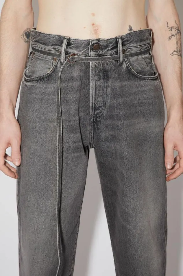 Acne Studios Jeans Man Loose Fit Jeans 8211 1991 TojUnisex Black
