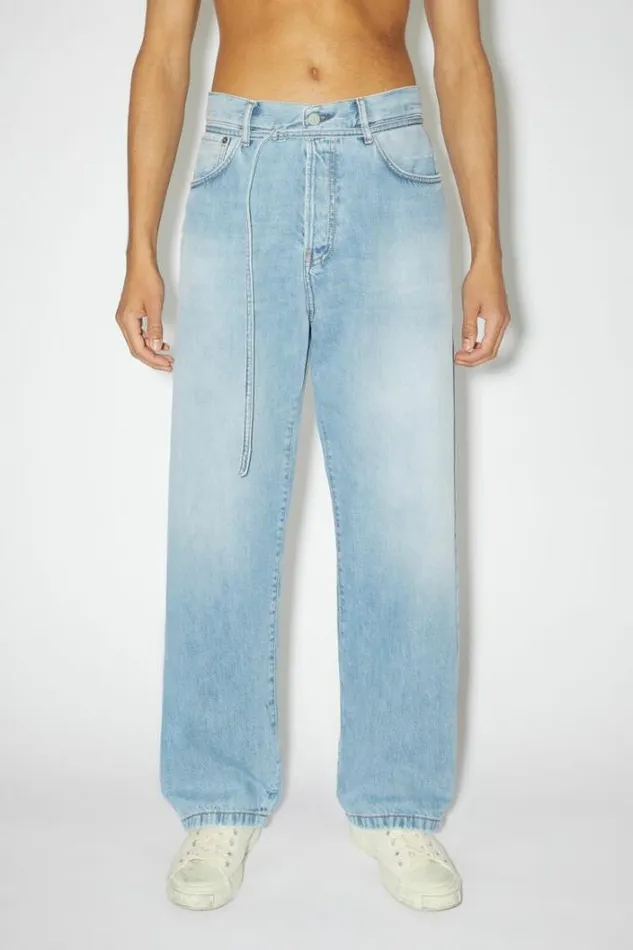 Acne Studios Jeans Man Loose Fit Jeans 8211 1991 TojUnisex Light Blue