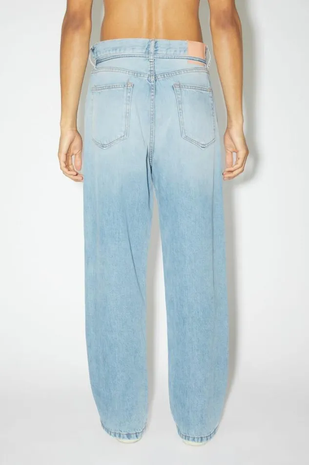 Acne Studios Jeans Man Loose Fit Jeans 8211 1991 TojUnisex Light Blue