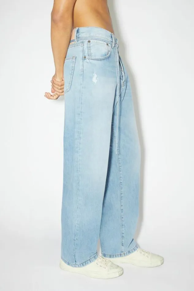 Acne Studios Jeans Man Loose Fit Jeans 8211 1991 TojUnisex Light Blue