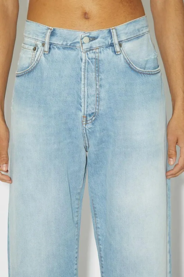 Acne Studios Jeans Man Loose Fit Jeans 8211 1991 TojUnisex Light Blue