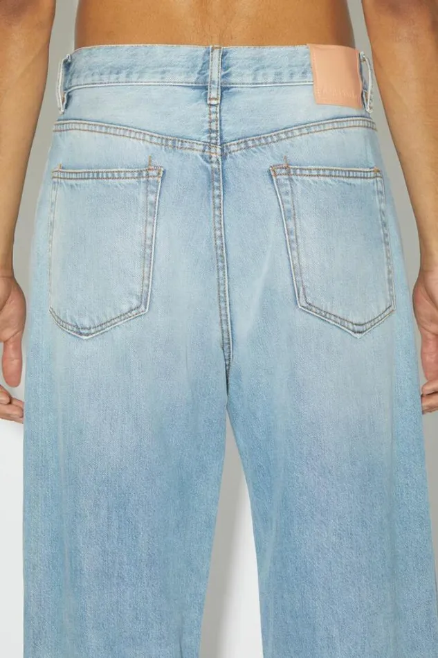 Acne Studios Jeans Man Loose Fit Jeans 8211 1991 TojUnisex Light Blue