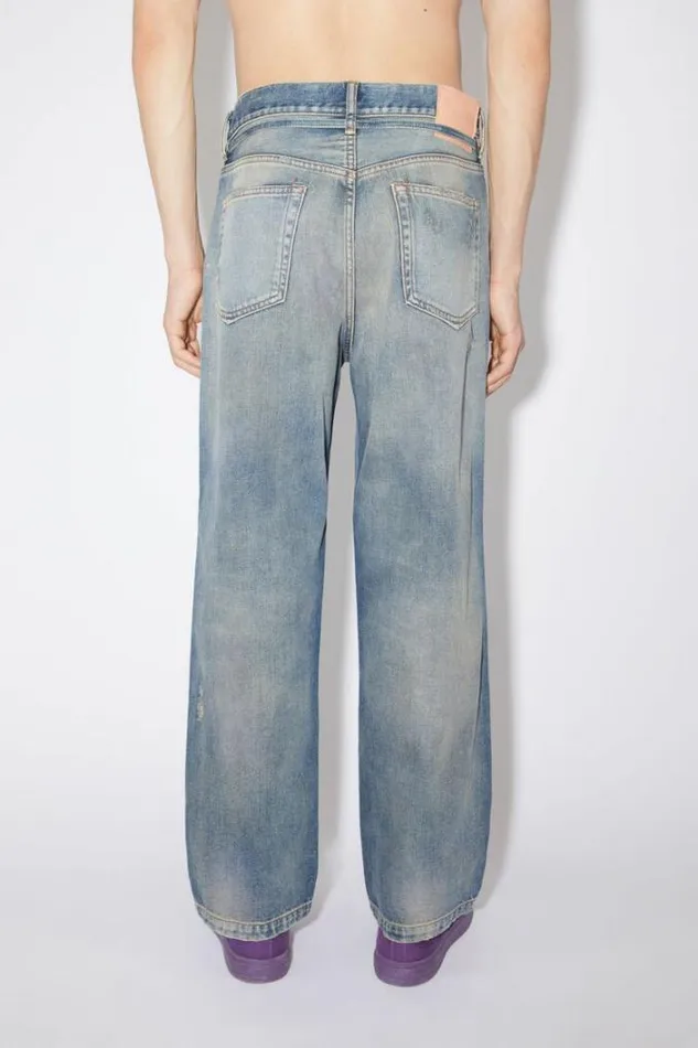 Acne Studios Jeans Man Loose Fit Jeans 8211 1991 TojUnisex Mid Blue
