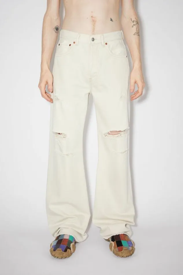 Acne Studios Jeans Man Loose Fit Jeans 8211 2021 White