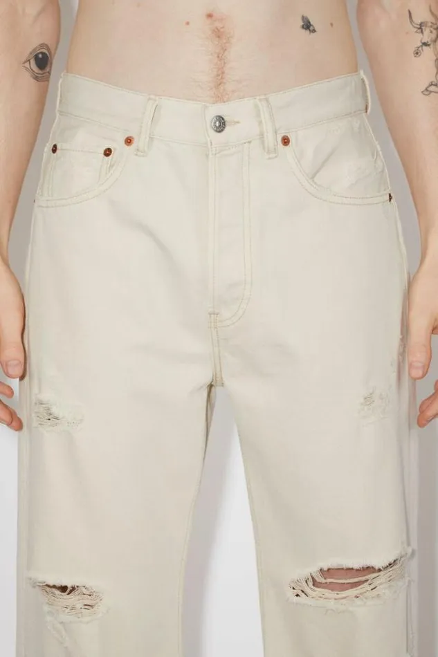Acne Studios Jeans Man Loose Fit Jeans 8211 2021 White