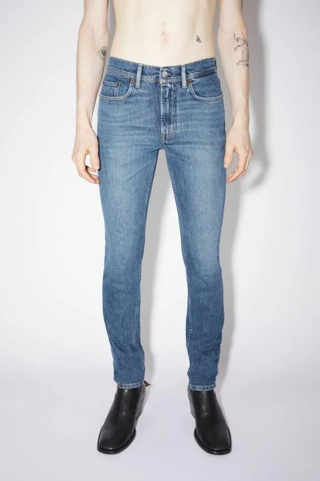 Acne Studios Jeans Man Skinny Fit Jeans 8211 North Mid Blue