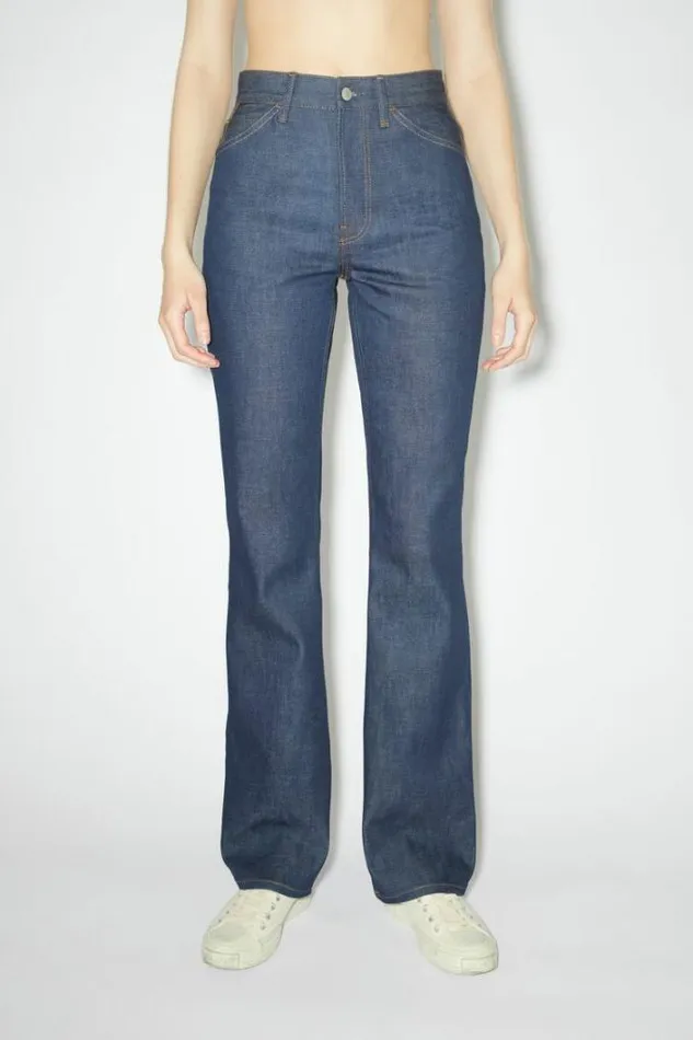 Acne Studios Jeans Woman Regular Fit Jeans 8211 1977 Indigo Blue